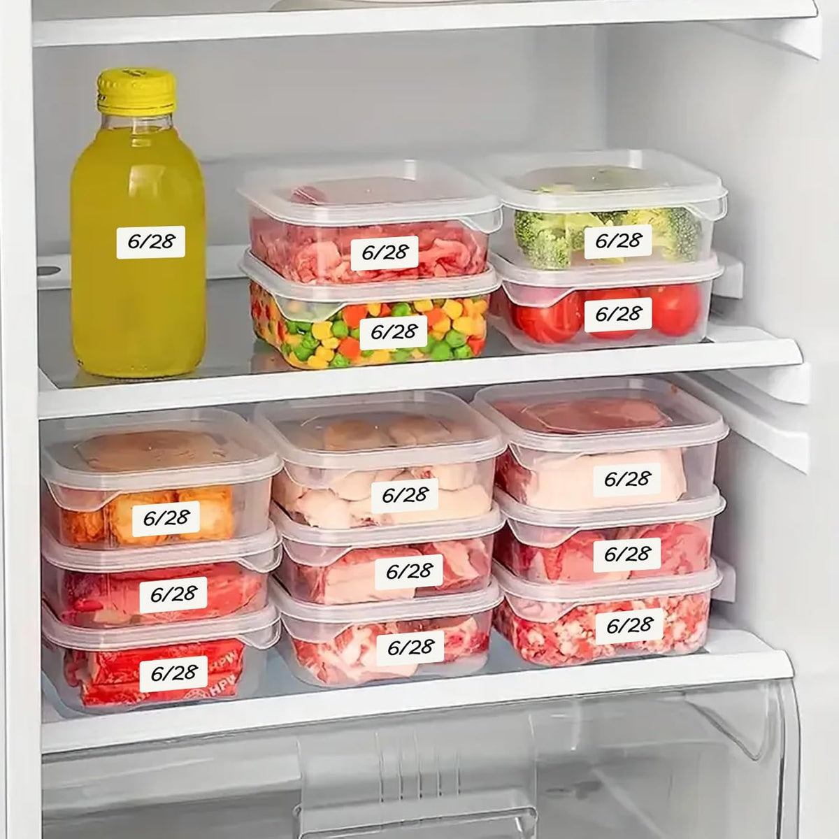 1000 Removable Freezer Labels 1x2 Inch | Waterproof Oil Resistant Stickers, No Residue for Food Containers, Pantry Jars, Organization Meal Prep, 1 Roll