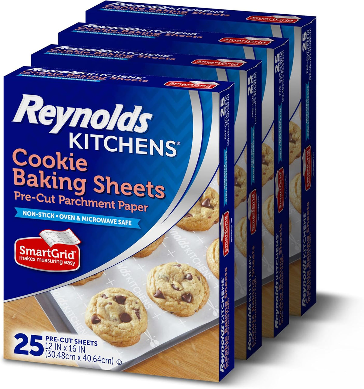 Reynolds Kitchens Parchment Baking Sheets, 25 Sheets (Pack of 4), 100 Total
