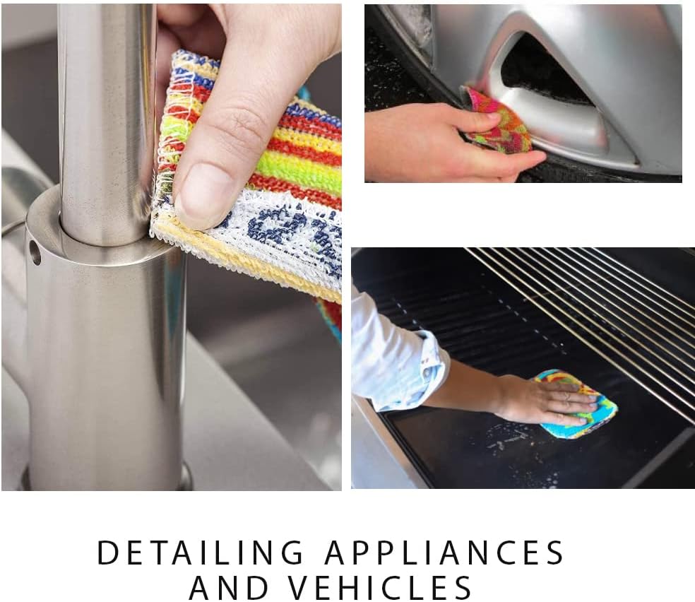 European Scrubbing & Scouring Pads – Dishwasher Safe, Non-Scratch Cleaning for Pots, Pans, Stainless Steel, Countertops & Floors