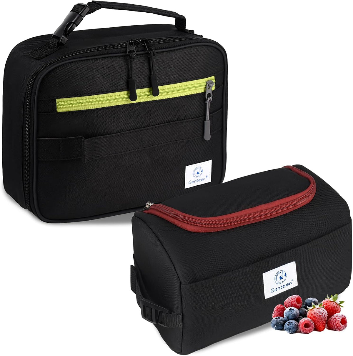 Lunch Box Kids, Insulated Lunch Bag Kids Boys Girls Back to School, Soft Lunch Box for Men Reusable Lunchbox for Office,Outdoor,School (Black)