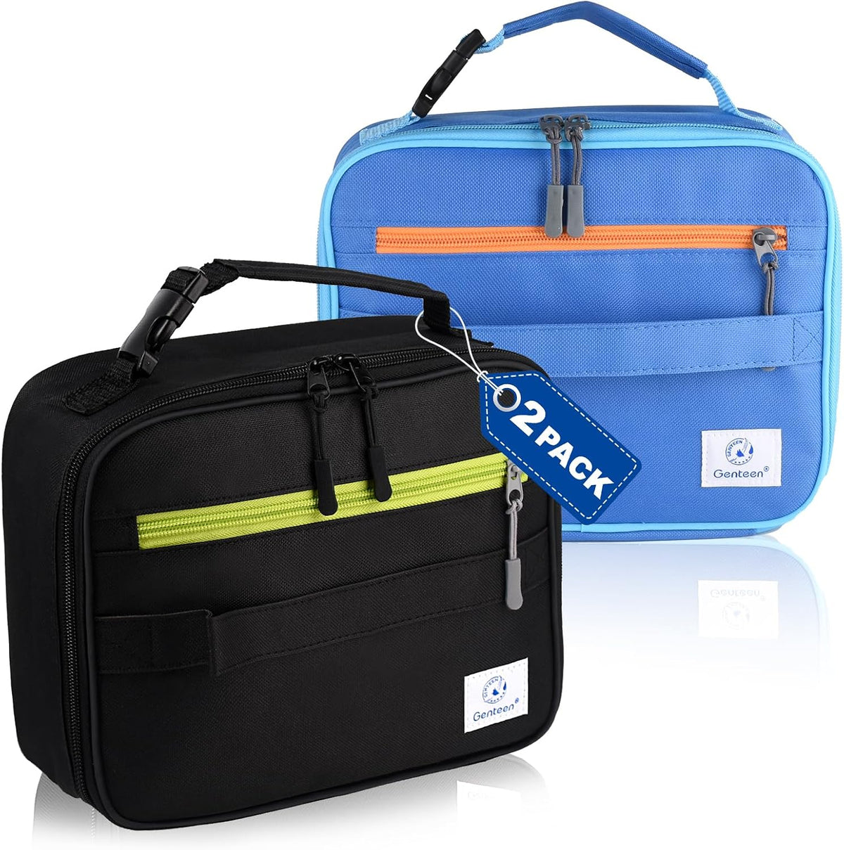 Lunch Box Kids, Insulated Lunch Bag Kids Boys Girls Back to School, Soft Lunch Box for Men Reusable Lunchbox for Office,Outdoor,School (Black)