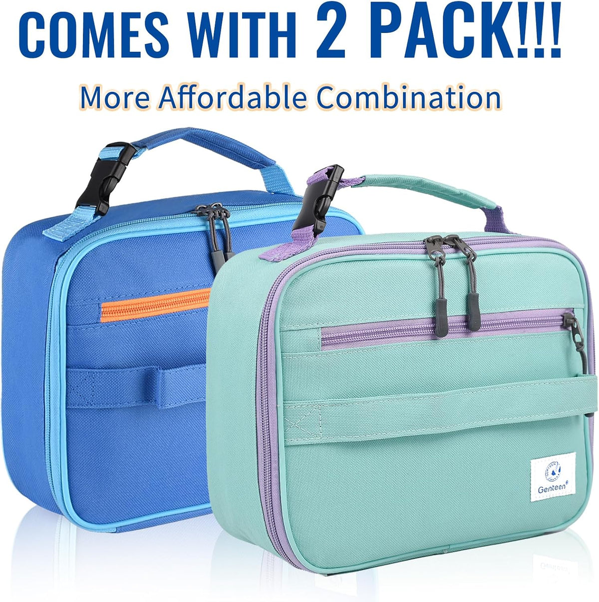 Lunch Box Kids, Insulated Lunch Bag Kids Boys Girls Back to School, Soft Lunch Box for Men Reusable Lunchbox for Office,Outdoor,School (Black)