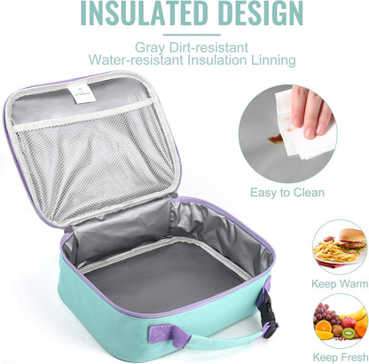 Lunch Box Kids, Insulated Lunch Bag Kids Boys Girls Back to School, Soft Lunch Box for Men Reusable Lunchbox for Office,Outdoor,School (Black)