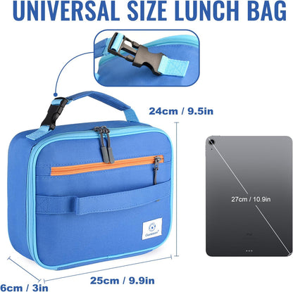 Lunch Box Kids, Insulated Lunch Bag Kids Boys Girls Back to School, Soft Lunch Box for Men Reusable Lunchbox for Office,Outdoor,School (Black)