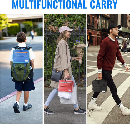 Lunch Box Kids, Insulated Lunch Bag Kids Boys Girls Back to School, Soft Lunch Box for Men Reusable Lunchbox for Office,Outdoor,School (Black)