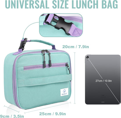 Lunch Box Kids, Insulated Lunch Bag Kids Boys Girls Back to School, Soft Lunch Box for Men Reusable Lunchbox for Office,Outdoor,School (Black)