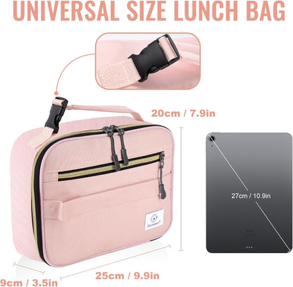 Lunch Box Kids, Insulated Lunch Bag Kids Boys Girls Back to School, Soft Lunch Box for Men Reusable Lunchbox for Office,Outdoor,School (Black)