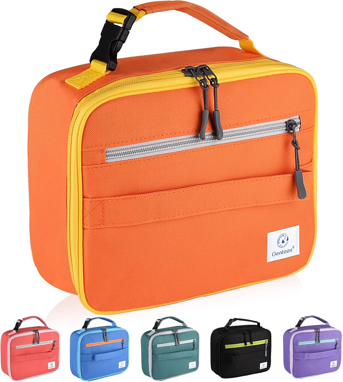 Lunch Box Kids, Insulated Lunch Bag Kids Boys Girls Back to School, Soft Lunch Box for Men Reusable Lunchbox for Office,Outdoor,School (Black)