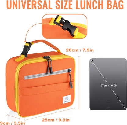 Lunch Box Kids, Insulated Lunch Bag Kids Boys Girls Back to School, Soft Lunch Box for Men Reusable Lunchbox for Office,Outdoor,School (Black)
