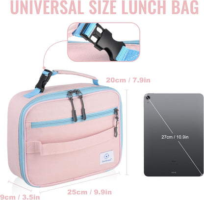 Lunch Box Kids, Insulated Lunch Bag Kids Boys Girls Back to School, Soft Lunch Box for Men Reusable Lunchbox for Office,Outdoor,School (Black)