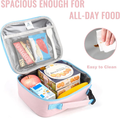 Lunch Box Kids, Insulated Lunch Bag Kids Boys Girls Back to School, Soft Lunch Box for Men Reusable Lunchbox for Office,Outdoor,School (Black)