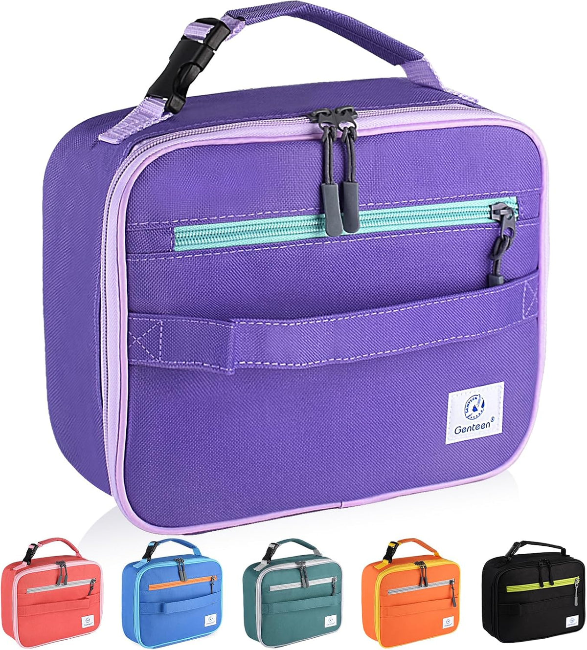 Lunch Box Kids, Insulated Lunch Bag Kids Boys Girls Back to School, Soft Lunch Box for Men Reusable Lunchbox for Office,Outdoor,School (Black)