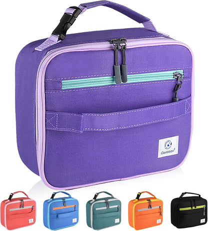 Lunch Box Kids, Insulated Lunch Bag Kids Boys Girls Back to School, Soft Lunch Box for Men Reusable Lunchbox for Office,Outdoor,School (Black)