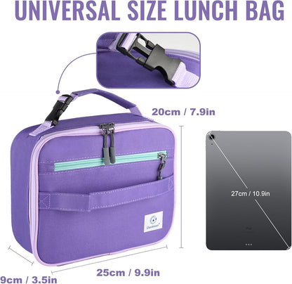 Lunch Box Kids, Insulated Lunch Bag Kids Boys Girls Back to School, Soft Lunch Box for Men Reusable Lunchbox for Office,Outdoor,School (Black)