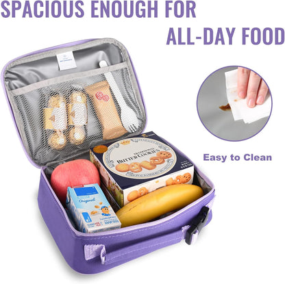 Lunch Box Kids, Insulated Lunch Bag Kids Boys Girls Back to School, Soft Lunch Box for Men Reusable Lunchbox for Office,Outdoor,School (Black)
