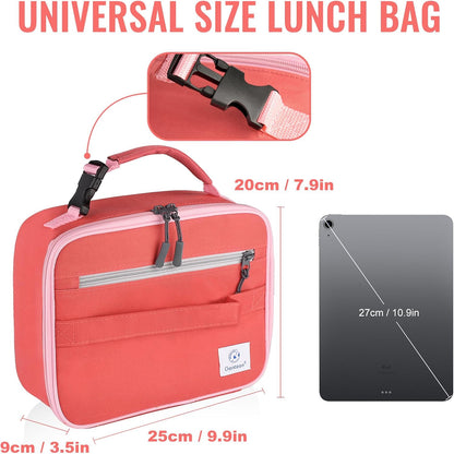 Lunch Box Kids, Insulated Lunch Bag Kids Boys Girls Back to School, Soft Lunch Box for Men Reusable Lunchbox for Office,Outdoor,School (Black)