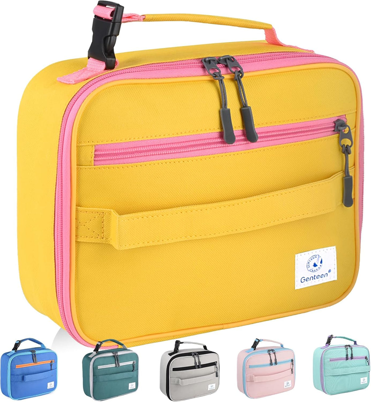 Lunch Box Kids, Insulated Lunch Bag Kids Boys Girls Back to School, Soft Lunch Box for Men Reusable Lunchbox for Office,Outdoor,School (Black)