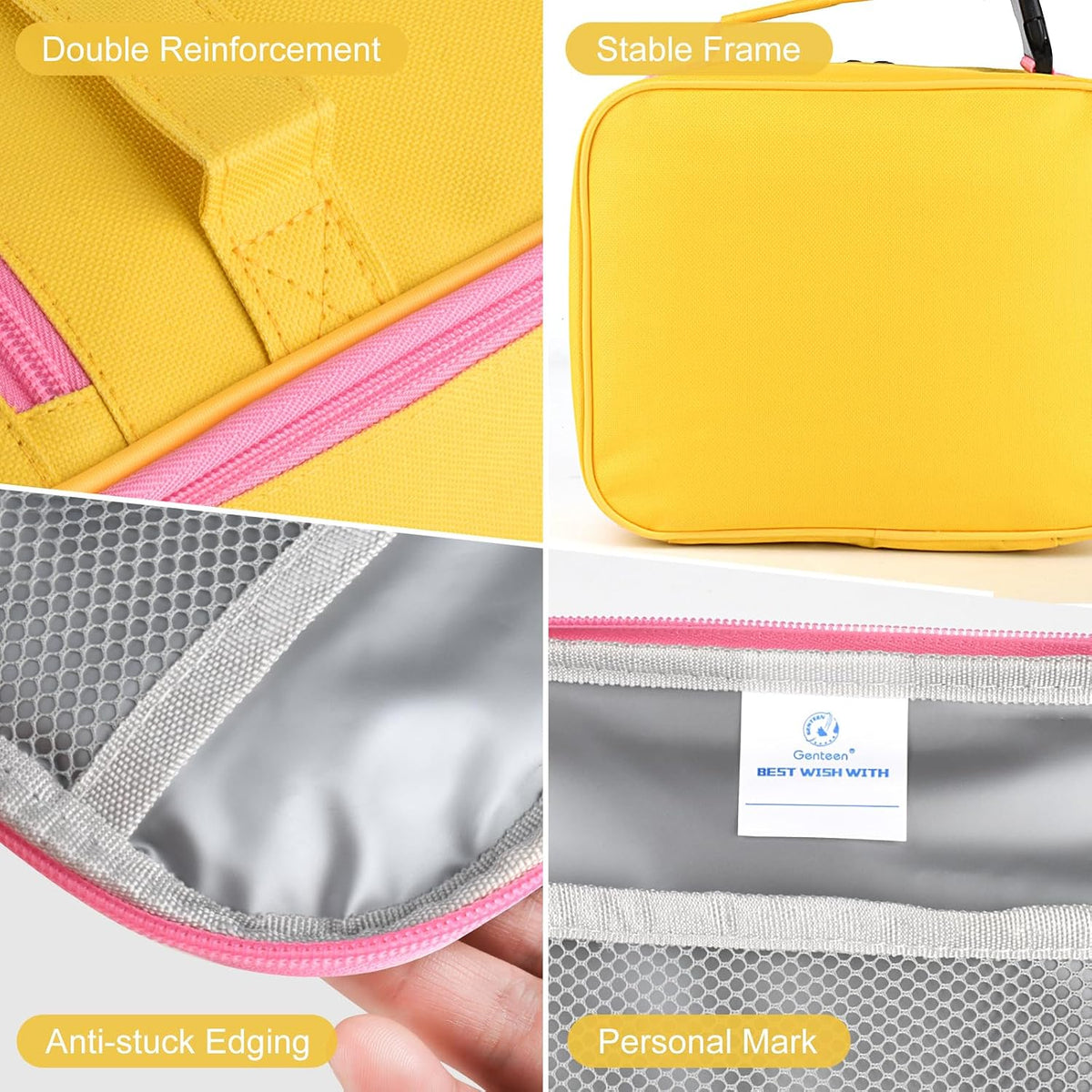 Lunch Box Kids, Insulated Lunch Bag Kids Boys Girls Back to School, Soft Lunch Box for Men Reusable Lunchbox for Office,Outdoor,School (Black)