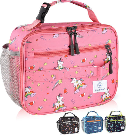Lunch Box Kids, Insulated Lunch Bag Kids Boys Girls Back to School, Soft Lunch Box for Men Reusable Lunchbox for Office,Outdoor,School (Black)