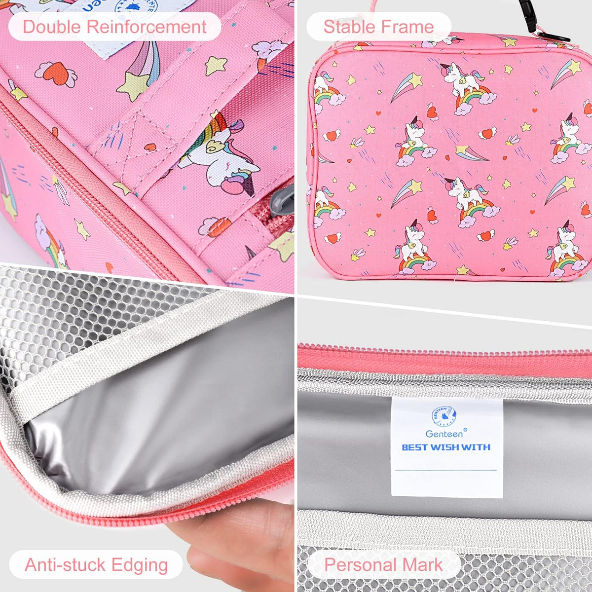 Lunch Box Kids, Insulated Lunch Bag Kids Boys Girls Back to School, Soft Lunch Box for Men Reusable Lunchbox for Office,Outdoor,School (Black)