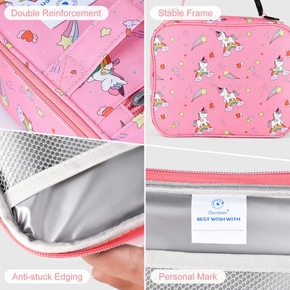 Lunch Box Kids, Insulated Lunch Bag Kids Boys Girls Back to School, Soft Lunch Box for Men Reusable Lunchbox for Office,Outdoor,School (Black)