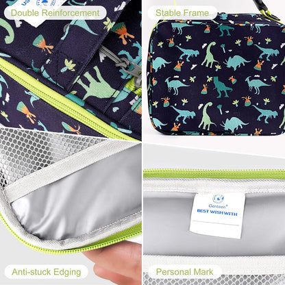 Lunch Box Kids, Insulated Lunch Bag Kids Boys Girls Back to School, Soft Lunch Box for Men Reusable Lunchbox for Office,Outdoor,School (Black)