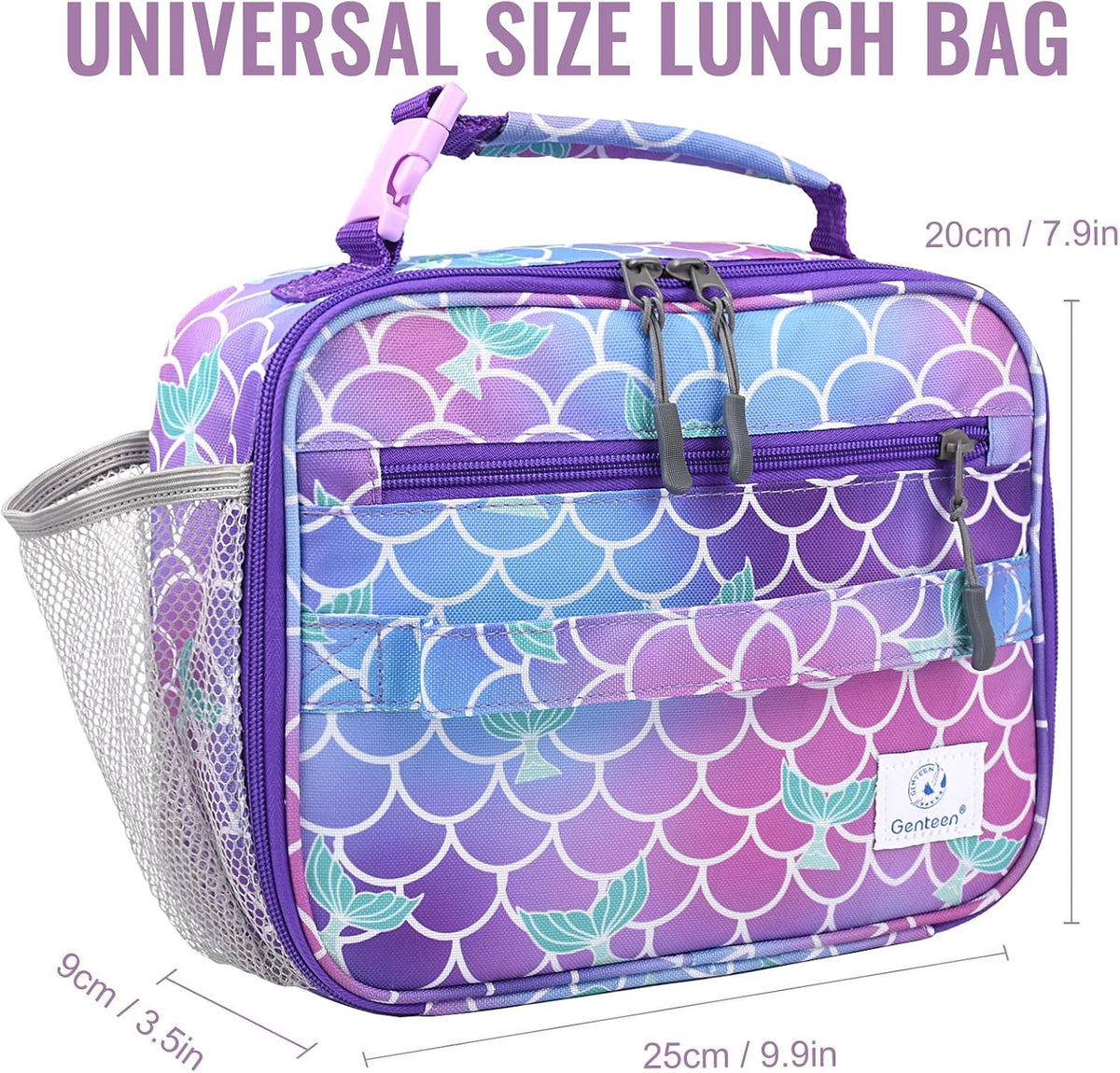 Lunch Box Kids, Insulated Lunch Bag Kids Boys Girls Back to School, Soft Lunch Box for Men Reusable Lunchbox for Office,Outdoor,School (Black)