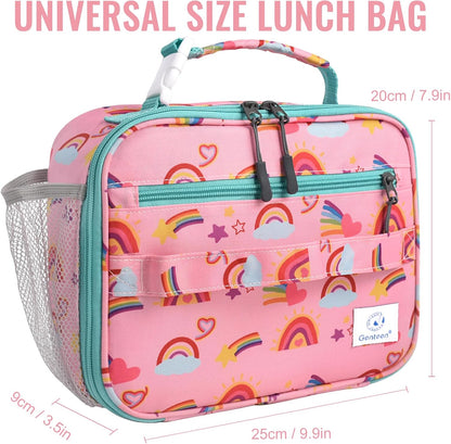 Lunch Box Kids, Insulated Lunch Bag Kids Boys Girls Back to School, Soft Lunch Box for Men Reusable Lunchbox for Office,Outdoor,School (Black)