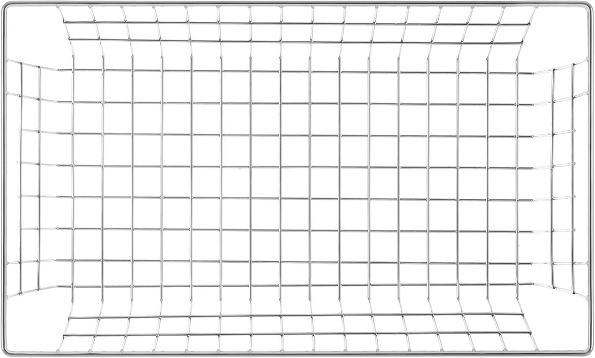 Slideep Fridge Freezer Baskets, Wire Storage Organizer Basket, Household Refrigerator Bin with Built-in Handles for Cabinets, Pantry, Closets, Bedrooms White - Set of 2