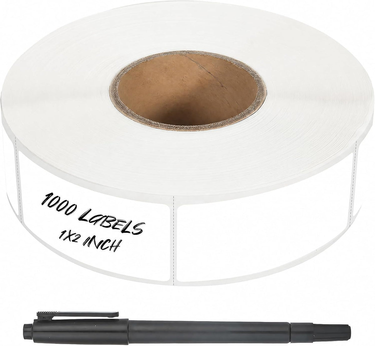 1000 Pcs Removable Food Labels Stickers for Storage Bins, Waterproof & Oil Resistant Freezer Labels with Perforation Line 1" x 2"