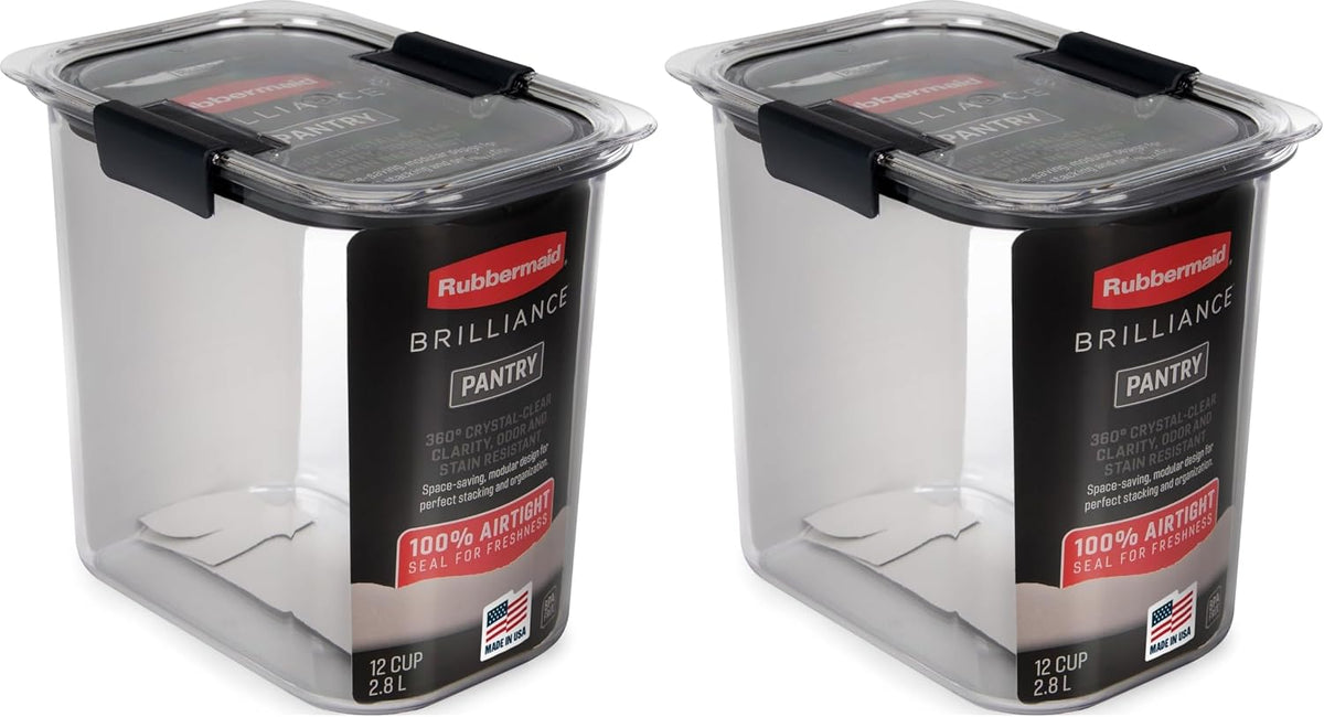 Brilliance Pantry Airtight Food Storage Container, BPA-Free 7.8 Cup, Ideal for Brown Sugar - Efficient, Leak-Proof and Dishwasher-safe