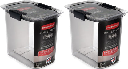 Brilliance Pantry Airtight Food Storage Container, BPA-Free 7.8 Cup, Ideal for Brown Sugar - Efficient, Leak-Proof and Dishwasher-safe