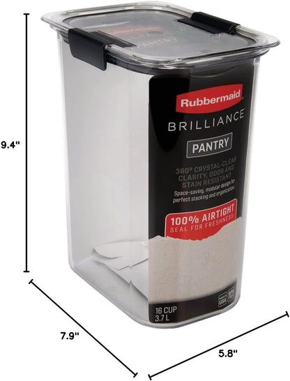 Brilliance Pantry Airtight Food Storage Container, BPA-Free 7.8 Cup, Ideal for Brown Sugar - Efficient, Leak-Proof and Dishwasher-safe