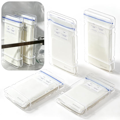 4 Pack Freeze Flat Breastmilk Storage Organizer, Space-Saving