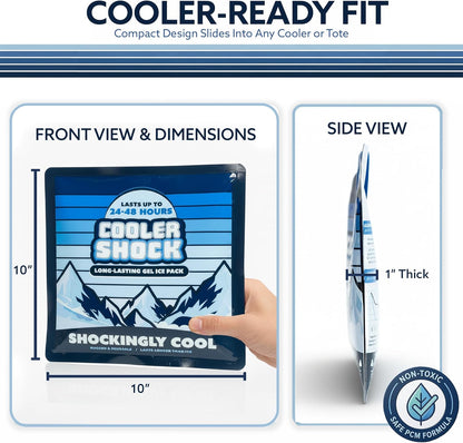 Reusable Ice Packs for Cooler - Long Lasting Cold Freezer Packs for Coolers and Lunch Boxes - Cooler Ice Packs for Camping Gear, Fishing, Road Trips, Beach Must Haves