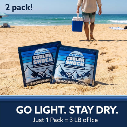 Reusable Ice Packs for Cooler - Long Lasting Cold Freezer Packs for Coolers and Lunch Boxes - Cooler Ice Packs for Camping Gear, Fishing, Road Trips, Beach Must Haves