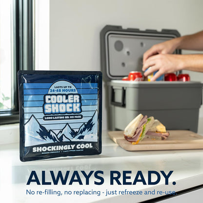 Reusable Ice Packs for Cooler - Long Lasting Cold Freezer Packs for Coolers and Lunch Boxes - Cooler Ice Packs for Camping Gear, Fishing, Road Trips, Beach Must Haves