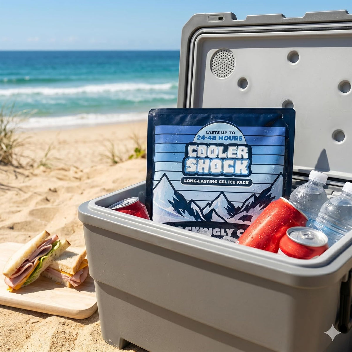 Reusable Ice Packs for Cooler - Long Lasting Cold Freezer Packs for Coolers and Lunch Boxes - Cooler Ice Packs for Camping Gear, Fishing, Road Trips, Beach Must Haves