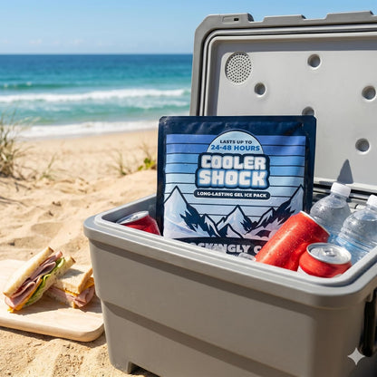 Reusable Ice Packs for Cooler - Long Lasting Cold Freezer Packs for Coolers and Lunch Boxes - Cooler Ice Packs for Camping Gear, Fishing, Road Trips, Beach Must Haves