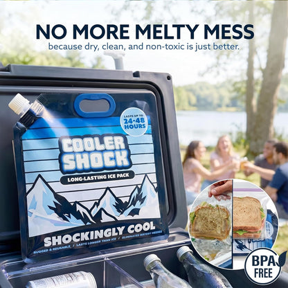 Reusable Ice Packs for Cooler - Long Lasting Cold Freezer Packs for Coolers and Lunch Boxes - Cooler Ice Packs for Camping Gear, Fishing, Road Trips, Beach Must Haves
