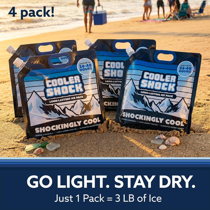 Reusable Ice Packs for Cooler - Long Lasting Cold Freezer Packs for Coolers and Lunch Boxes - Cooler Ice Packs for Camping Gear, Fishing, Road Trips, Beach Must Haves