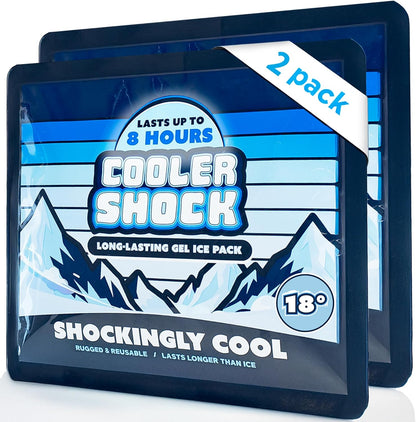 Reusable Ice Packs for Cooler - Long Lasting Cold Freezer Packs for Coolers and Lunch Boxes - Cooler Ice Packs for Camping Gear, Fishing, Road Trips, Beach Must Haves