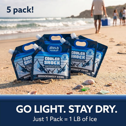 Reusable Ice Packs for Cooler - Long Lasting Cold Freezer Packs for Coolers and Lunch Boxes - Cooler Ice Packs for Camping Gear, Fishing, Road Trips, Beach Must Haves
