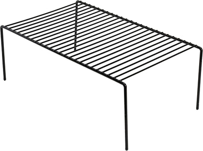 Kitchen Cabinet Storage Shelf Rack, Set of 2 Large (15.7 x 9.4 Inch) Rustproof Metal Wire Shelves Spice Shelf Rack Cupboard Organizer for Pantries Countertops Utensils Organization, White