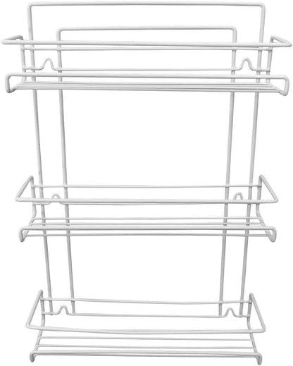 Evelots Over the Door Pantry Spice Rack Organizer -6 Tier -Holds up to 54 Spices- Adjustable Metal Baskets for Kitchen, Bathroom Storage & Organization (White) No Tool Easy Install