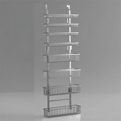 Moforoco White Over The Door Pantry Organizer, Pantry Organization and Storage, Metal Hanging Spice Rack Shelves Door, Seasoning Shelves, Laundry Room Organization, House and Kitchen Essentials