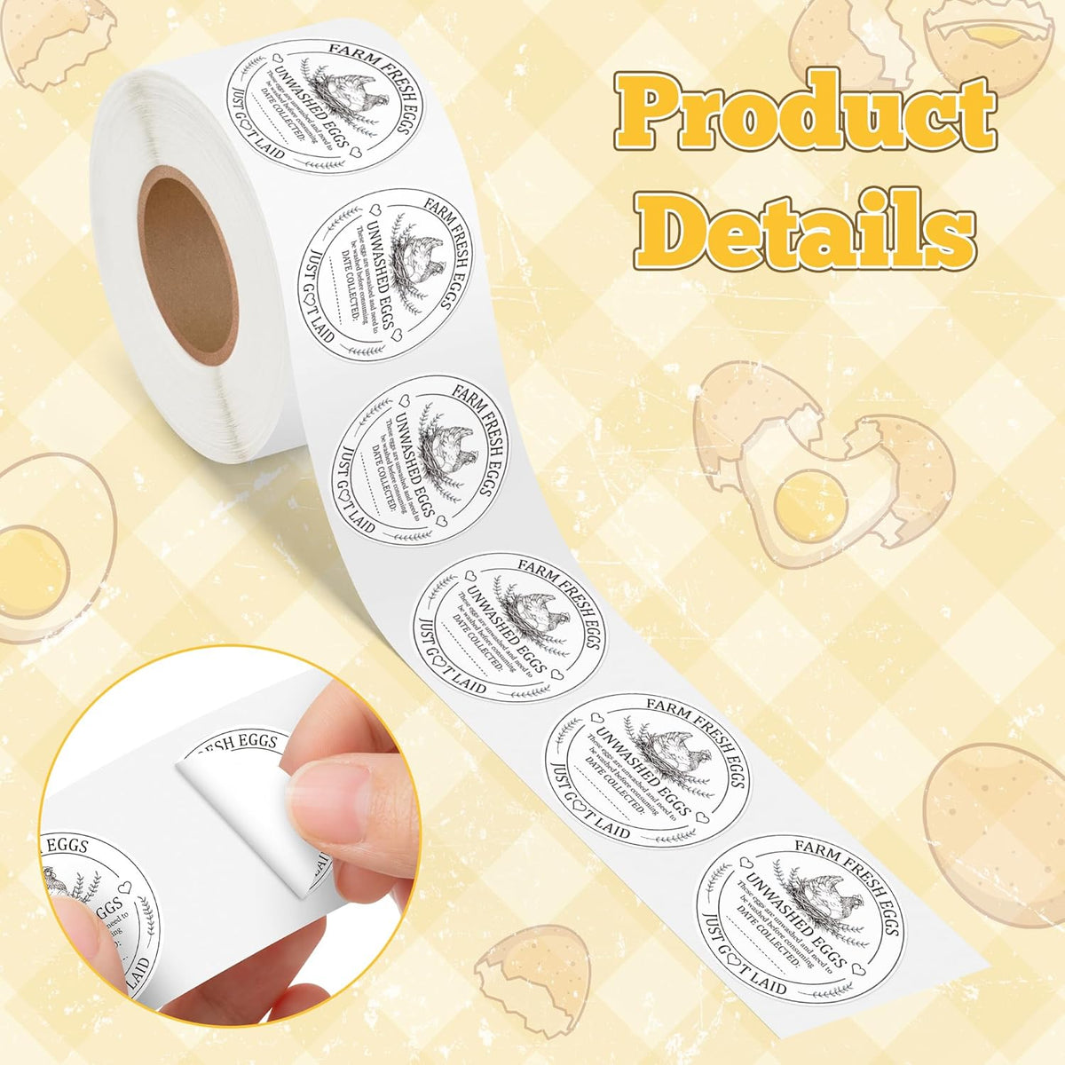 Cottage Food Law Labels Stickers - 500 Count Homemade with Love Adhesive Round Decal Roll, Made in a Home Kitchen Inspection Statement Thermal Printed for Baked Food Packaging (2 x 2 Inch)