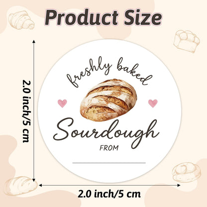 Cottage Food Law Labels Stickers - 500 Count Homemade with Love Adhesive Round Decal Roll, Made in a Home Kitchen Inspection Statement Thermal Printed for Baked Food Packaging (2 x 2 Inch)