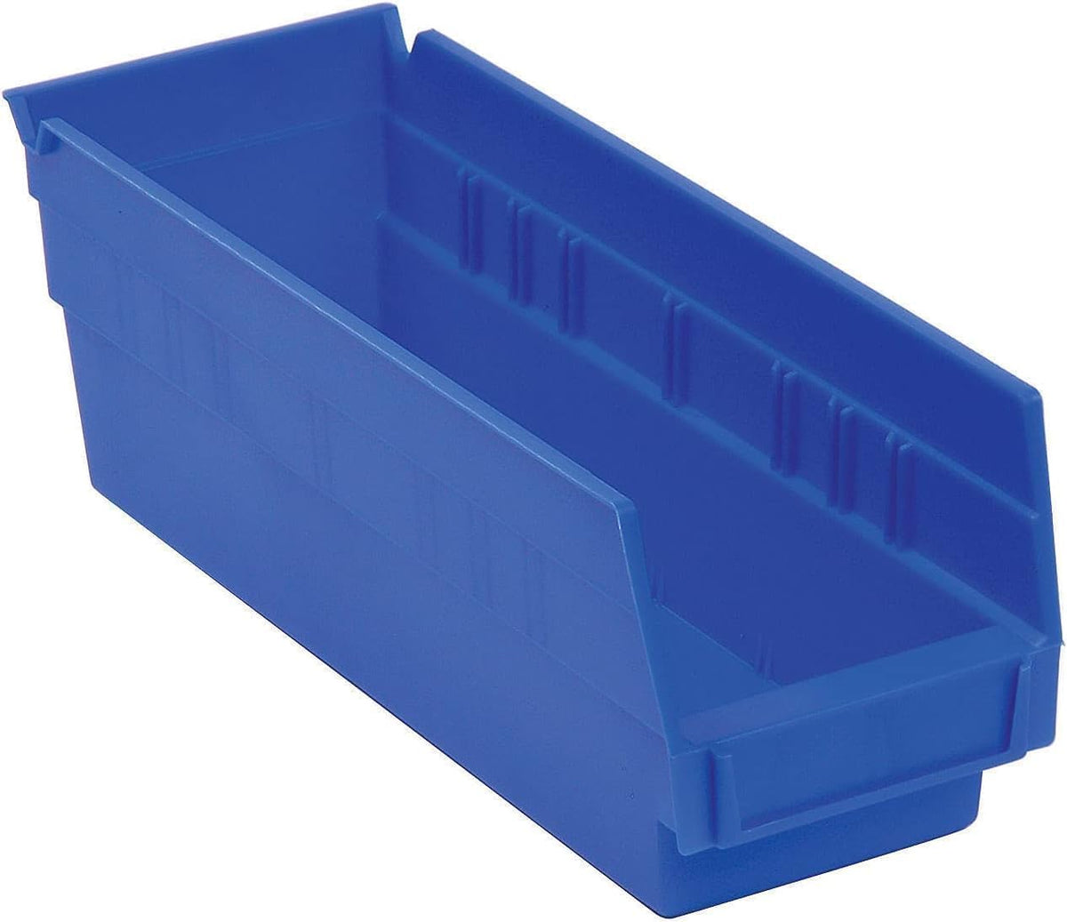 Akro-Mils 30124 Plastic Shelf Bins, Heavy Duty Storage Bins for Garage, Closet, and Drawer Organization, 24-Inch x 4-Inch x 4-Inch, Clear, 12-Pack