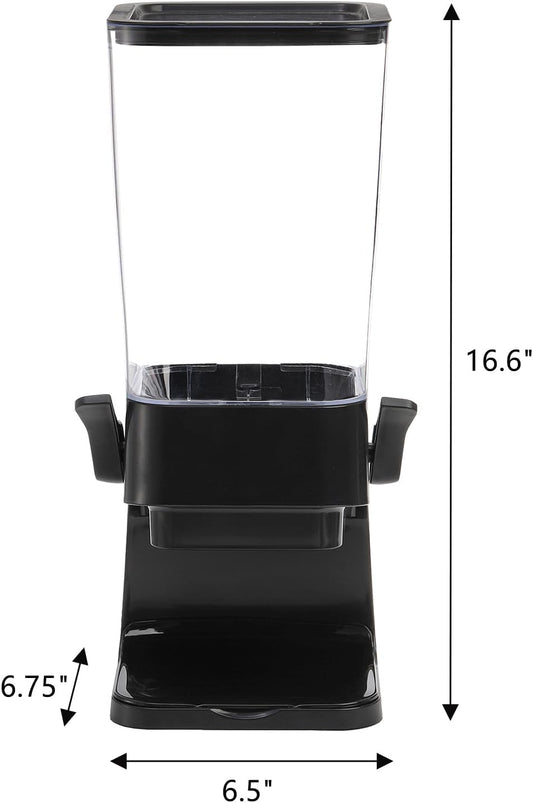 Frcctre 2 Pack 5.5 Qt Cereal Dispenser Countertop, Large Capacity Cereal Storage Containers Dispenser Dry Food Dispenser for Grain, Nuts, Candy, Snack, Rice, Oatmeal, Pet Food